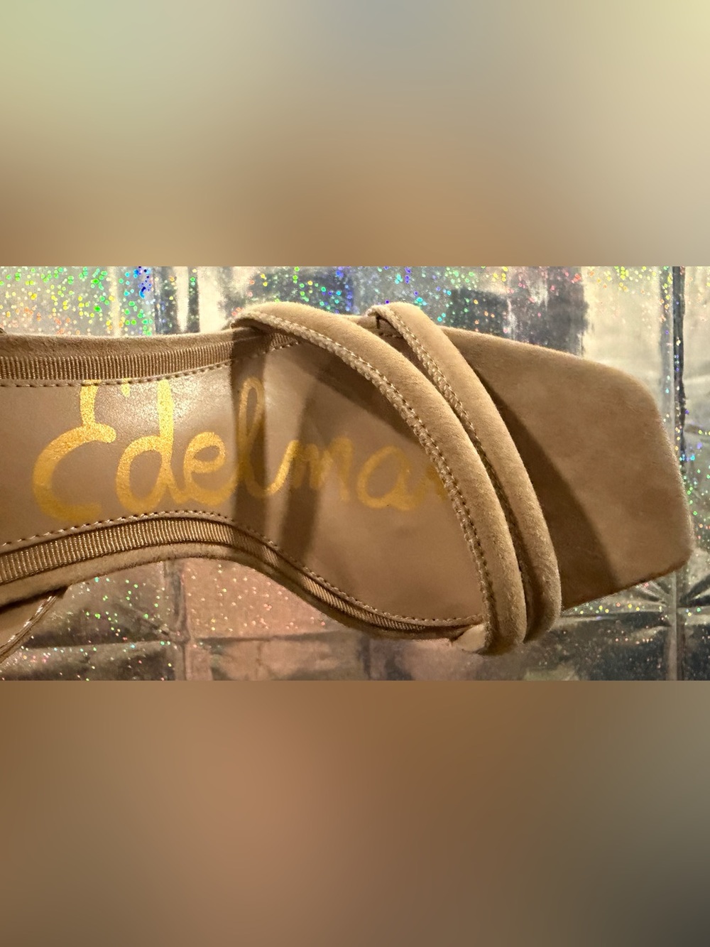 Sam Edelman Yaro Tan Suede Block Heel Sandals 7.5 + Dust Bag - Picture 8 of 14